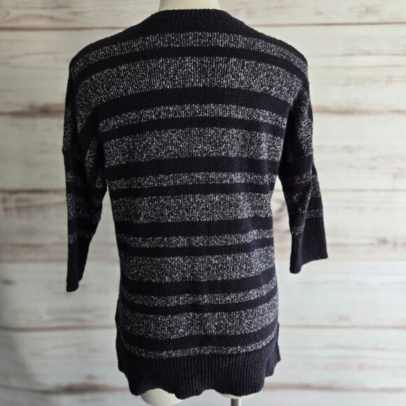 Theory Navy Blue and White Thick Stripe Sweater sz P - Picture 4 of 7
